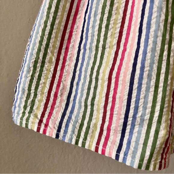 Crewcuts Girls' Puff-Sleeve Dress in Rainbow Seersucker - Size 5 🌈 - Picture 8 of 8